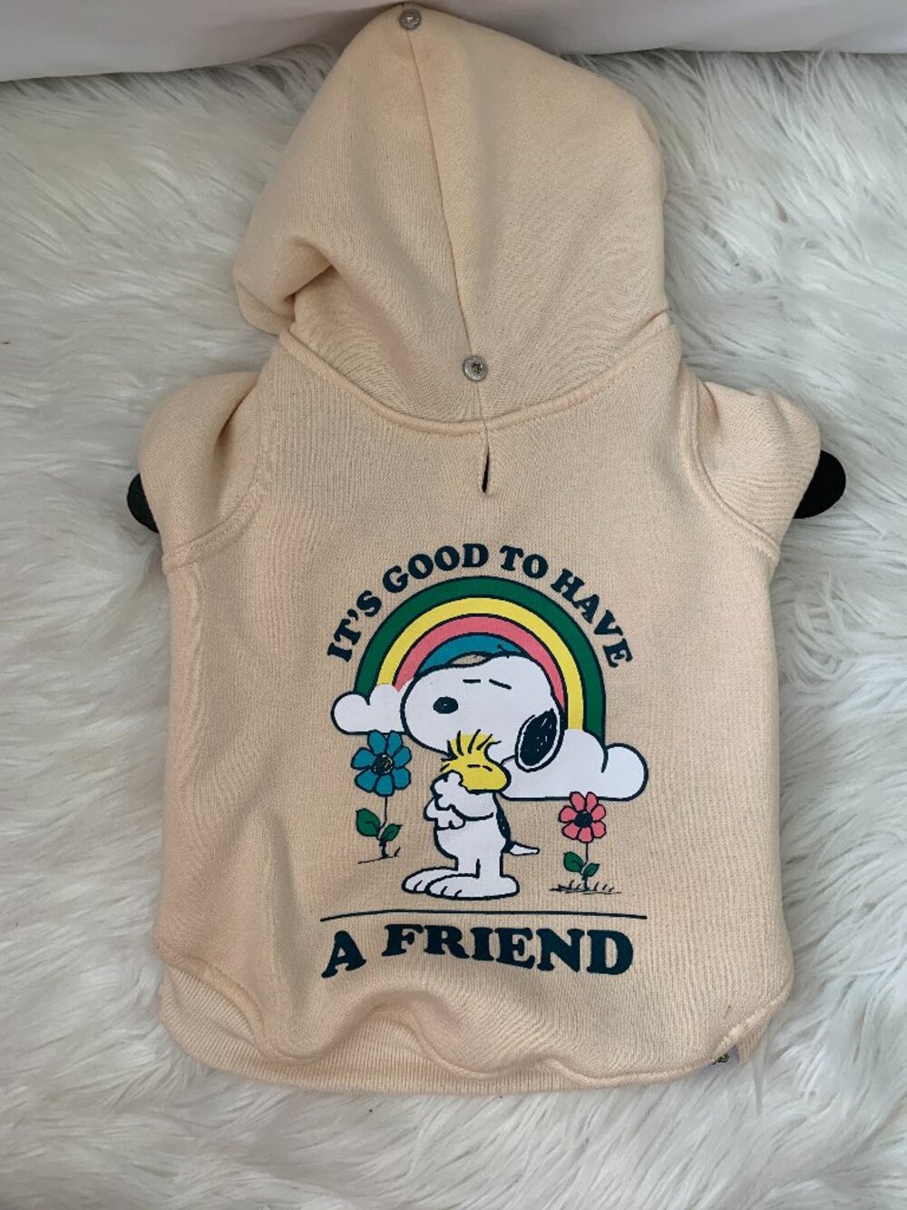 PEANUTS Snoopy It's Good to Have a Friend Pet Hoodie Sz MEDIUM